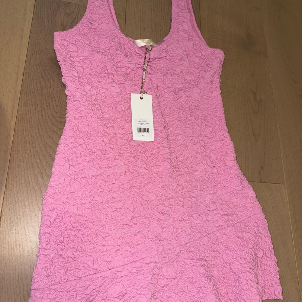 LoveShackFancy Pink Textured Dress